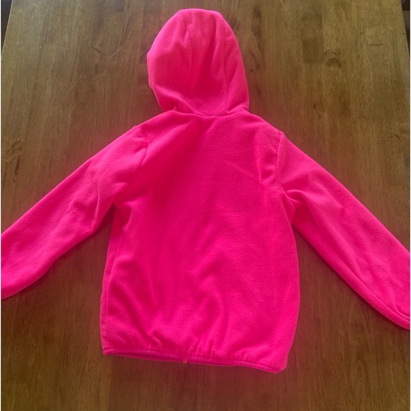 OshKosh B'gosh | Navy & Pink Cherry Fleece Reversible Hooded Jacket - Girls - Picture 9 of 10